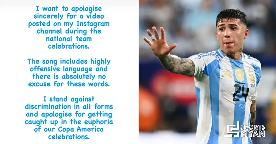 Enzo Fernandez apologized after facing criticism for the footage.
