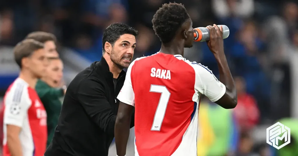 Saka was injured in the defeat to Greece and became a concern for Arsenal.