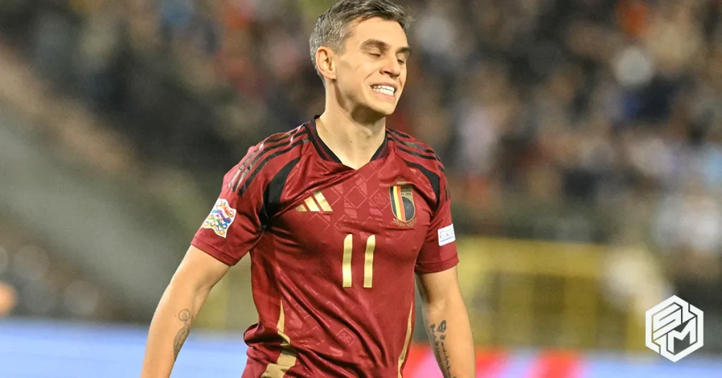 Arsenal winger Leandro Trossard who started for Belgium in their 0-1 Nations League defeat to Israel last night