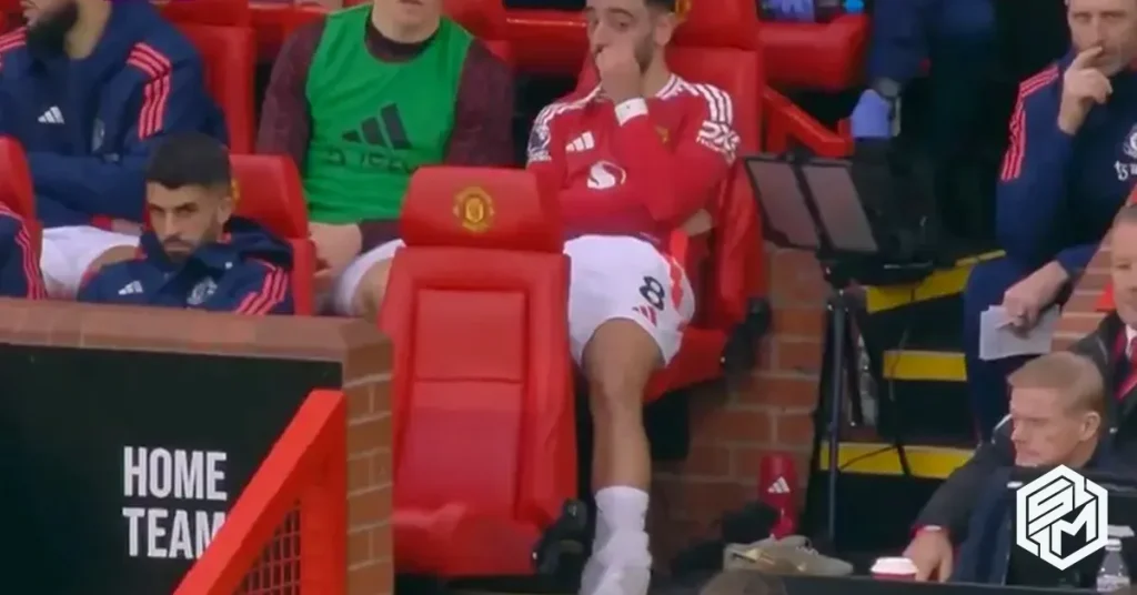 Manchester United captain Bruno Fernandes was substituted during Saturday's 4-0 win over Everton